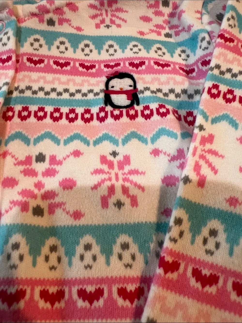 Gymboree 2016 Winter 1 Penguin Fair Isle Cotton Knit Sweater Pants Set